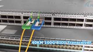 Testen des 100G QSFP28 BIDI-Transceivers 40 km