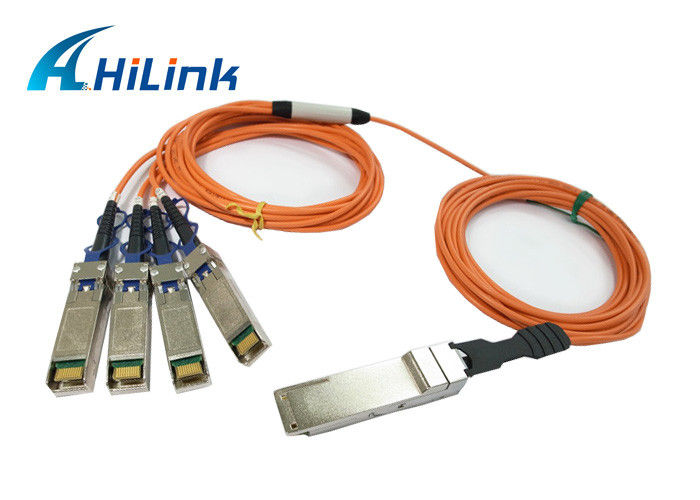 Heiße steckbare energiesparende Hilink Marke QSFP-Lichtleiterkabel-QSFP-4X10G-AOC2M