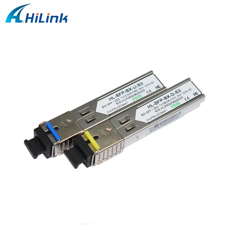 1000BASE 1.25G Verdrahtungshandbuchs BIDI SFP+ Verbindungsstück 1310nm des Transceiver-Modul-3KM/1550nm 3KM Inspektion DOM