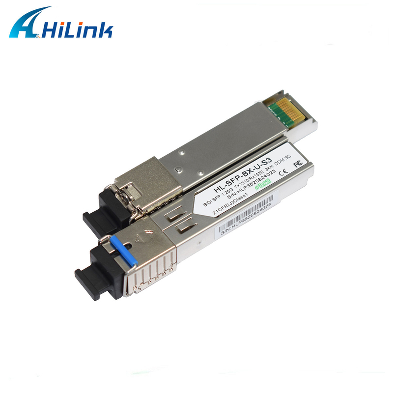 1000BASE 1.25G Verdrahtungshandbuchs BIDI SFP+ Verbindungsstück 1310nm des Transceiver-Modul-3KM/1550nm 3KM Inspektion DOM