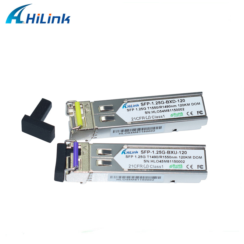 Des Gigabit-1.25GBASE 120KM SFP+ Monomode- DOM Transceiver-des Modul-BIDI LC Conector RX1550nm