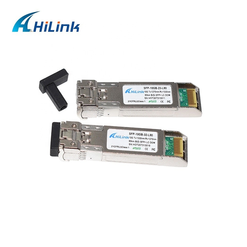 10GBASE BIDI 1490/1550nm SFP+ 10G Ethernet Glasfaser-Transceiver Einzelne SFP+ BIDI 10G 80KM