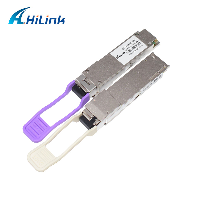 100 Gb/s QSFP28 BiDi 80km Transceiver Warmsteckplugbares Simplex LC/UPC DOM Optical Transceiver Modul
