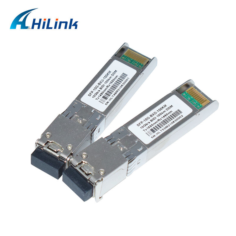 10G SFP+ BIDI 100KM Tx1490nm/Rx1550nm LC Glasfasertransceiver SFP-10G-BX-100KM
