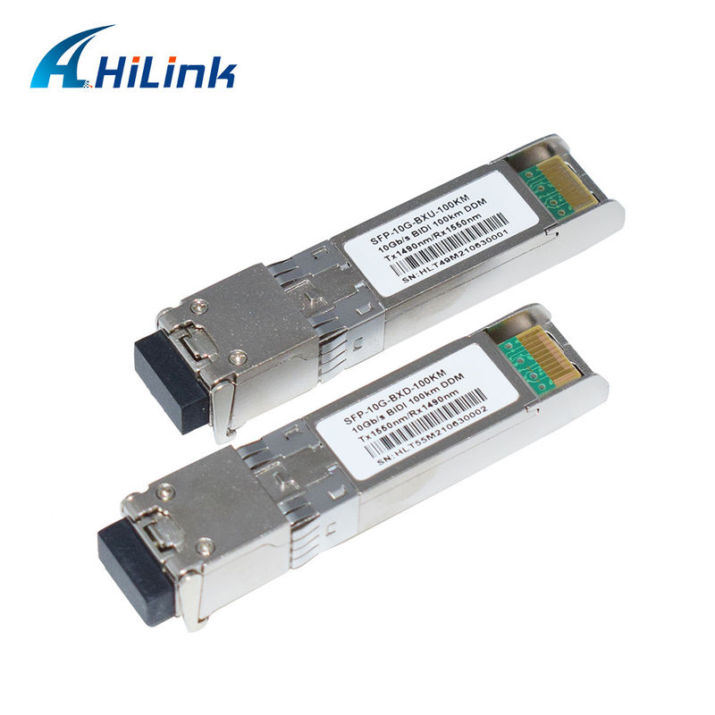 10G SFP+ BIDI 100KM Tx1490nm/Rx1550nm LC Glasfasertransceiver SFP-10G-BX-100KM