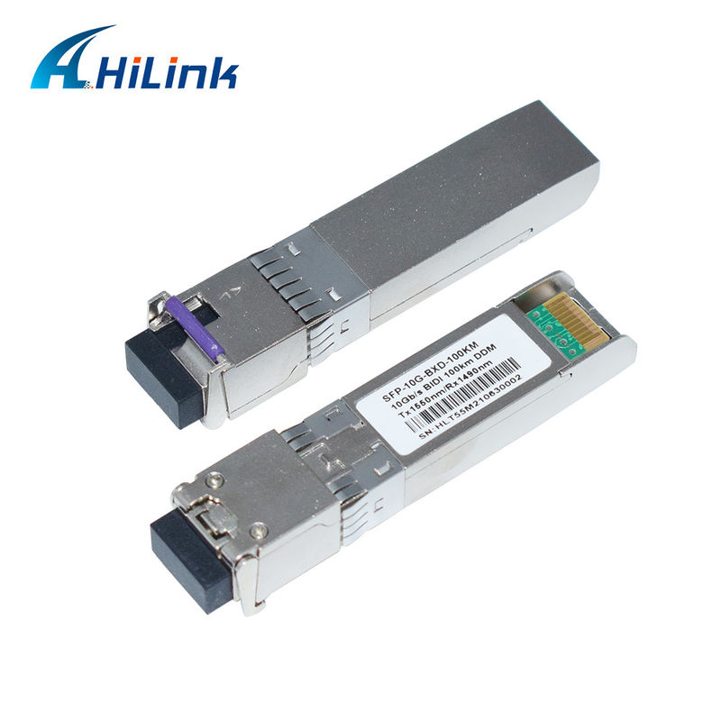 10G SFP+ BIDI 100KM Tx1490nm/Rx1550nm LC Glasfasertransceiver SFP-10G-BX-100KM