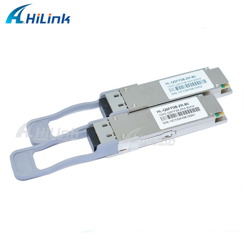 LC-Steckverbinder SOA-Pin-Glasfaser-Transceiver, gutes Kommunikations-Netzwerkprodukt QSFP28 ZR4 80KM LWDM4 1295-1304NM