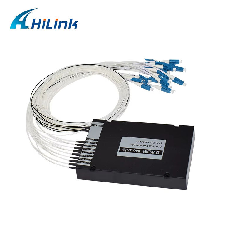 FASER-Duplex LC UPC C Verdrahtungshandbuch-Ausrüstungs-8CH 100GHZ DWDM MUX Demux Doppelkasten ABS Band