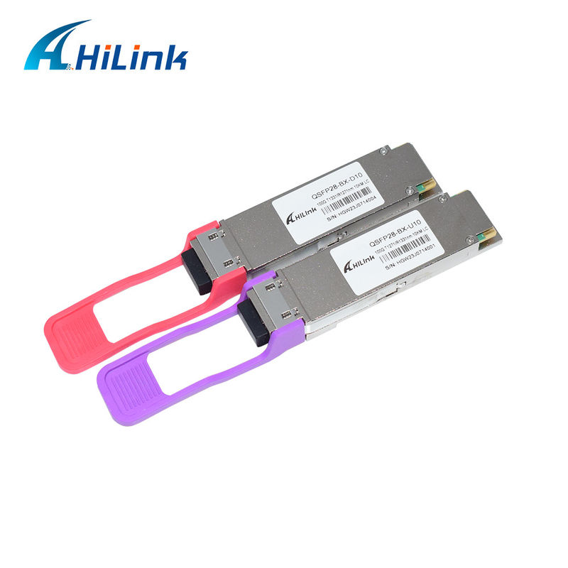 100 GB/s QSFP28 LR BIDI Single Lambda Optical Transceiver 1271nm 1331nm SMF Single LC -Anschluss 10 km DOM