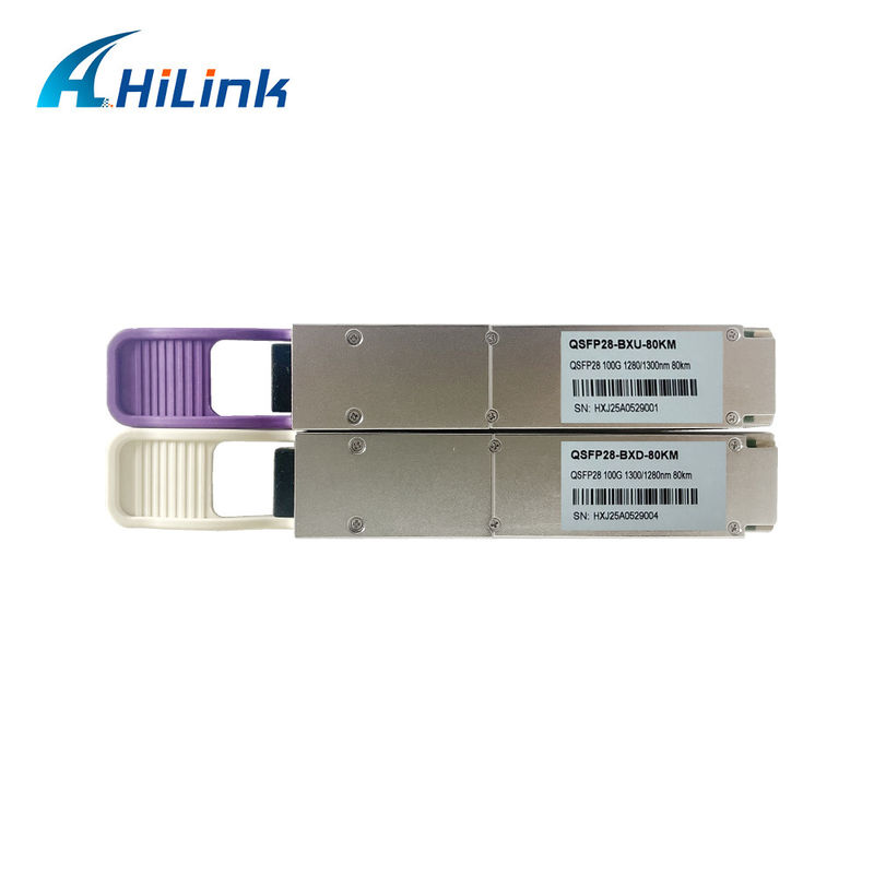 100 Gbit/s 80 km QSFP28 ZR4 BIDI Transceiver-Modul für Langstrecken-Datenübertragung