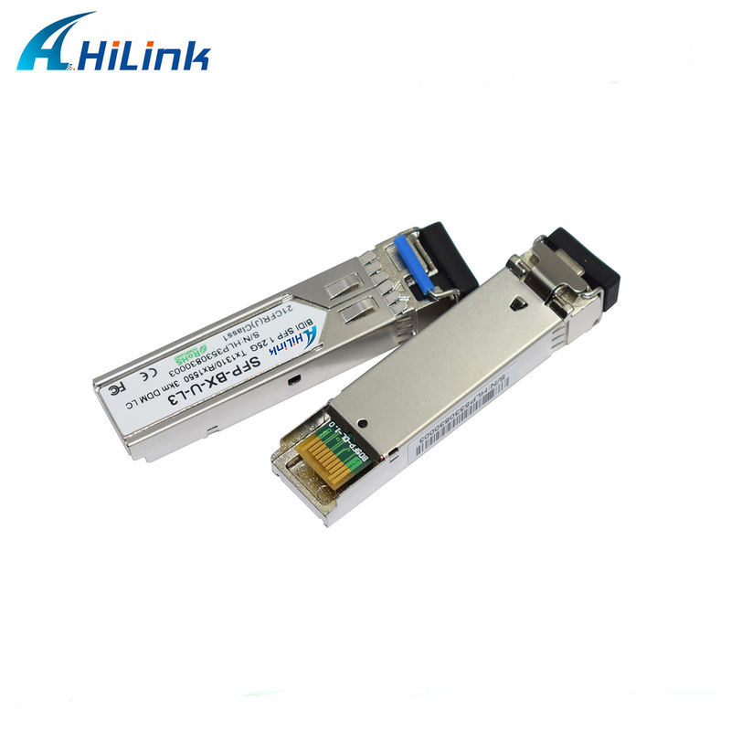 1.25G BIDI 1310/1550nm 3km SFP Transceiver für Langstrecken-Datenübertragung bei 0 bis 70°C Temperatur