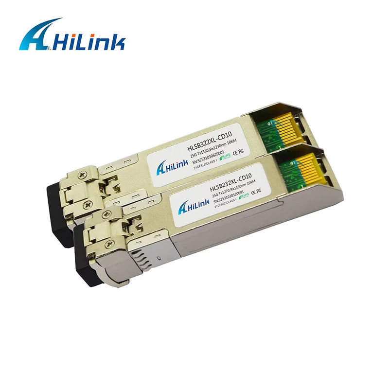 25G SFP28 BIDI-Optikmodul Faseranschluss LC 0 bis 70C 3km/10km/40km/60km