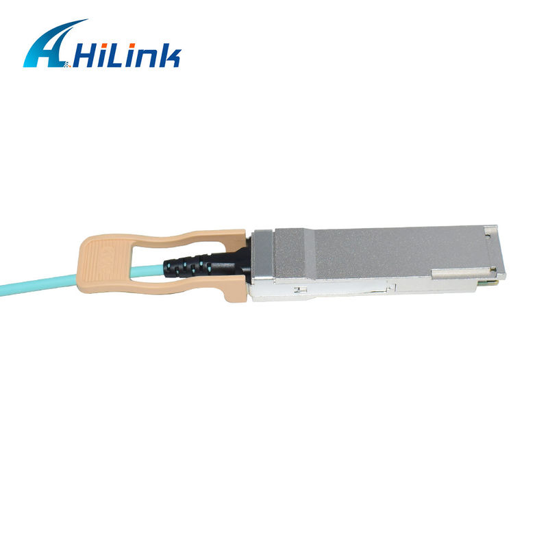 Zertifizierte 200G QSFP56 zu 2*QSFP28 2*100G Aktive Optische Kabel (AOC) Lösung für Datenübertragung bei extremen Temperaturen