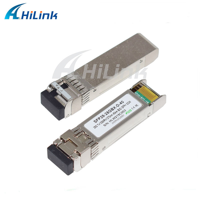 25 Gbit/s 40 km SFP28 BIDI Transceiver LC Einzelanschluss Hot-Plug-fähig Vollständig RoHS-konform
