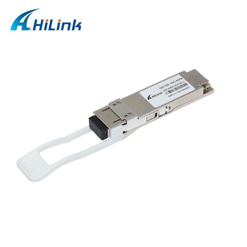 100Gb/s 60km QSFP28 Transceiver Warmsteckverbindbarer Duplex-LC-Anschluss EML+PIN mit SOA Einzelmodus DDM