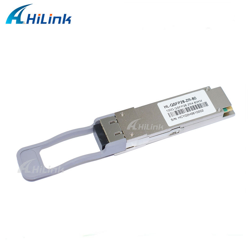 100 Gbit/s 80 km QSFP28 Transceiver, Hot-Pluggable, Duplex LC-Stecker, LAN WDM, EML TOSA SOA PIN SMF