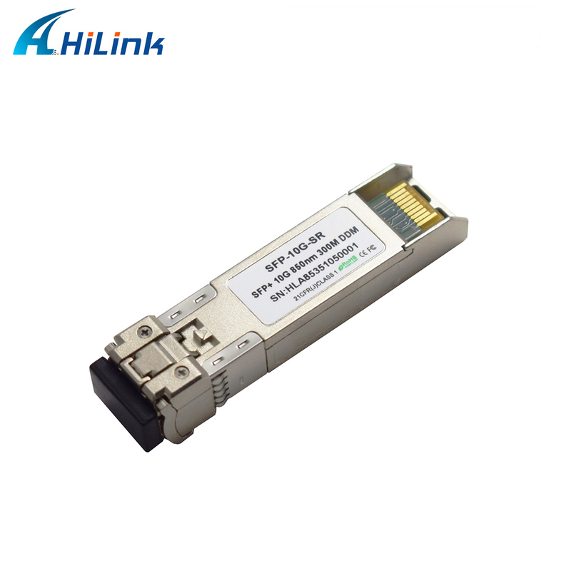 10Gbps 850nm 300m Multimode SFP+ Modul Warmanschluss-Faseroptiktransceiver mit DDM-Funktion
