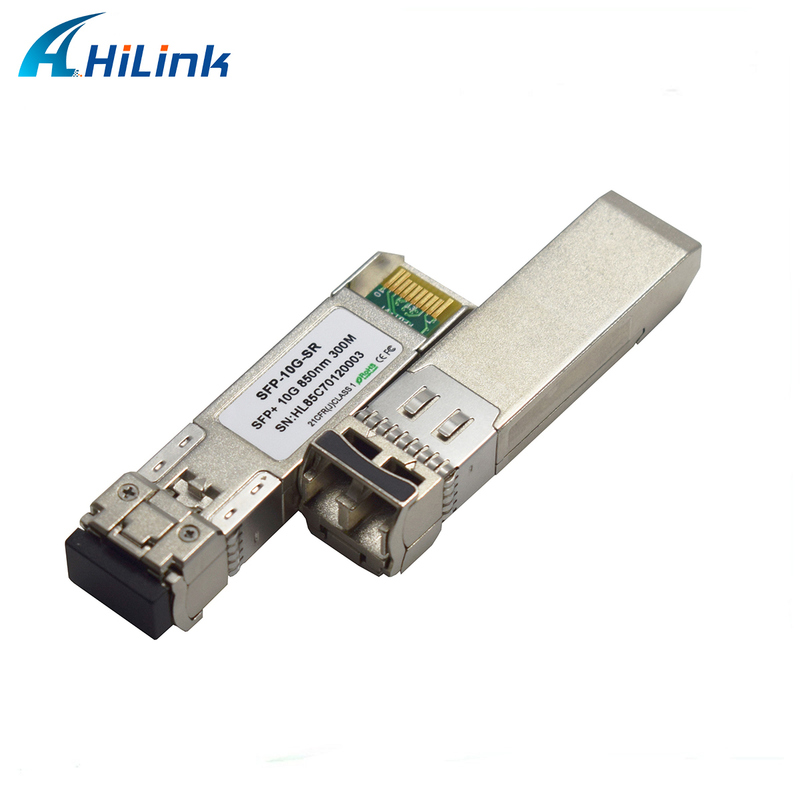 10Gbps 850nm 300m Multimode SFP+ Modul Warmanschluss-Faseroptiktransceiver mit DDM-Funktion