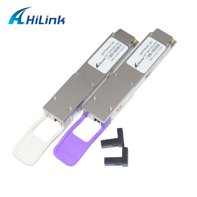 Hilink QSFP28-BX-U80/D80 100Gb/s BIDI optisches Transceiver-Modul mit 80 km Reichweite für 100G Ethernet