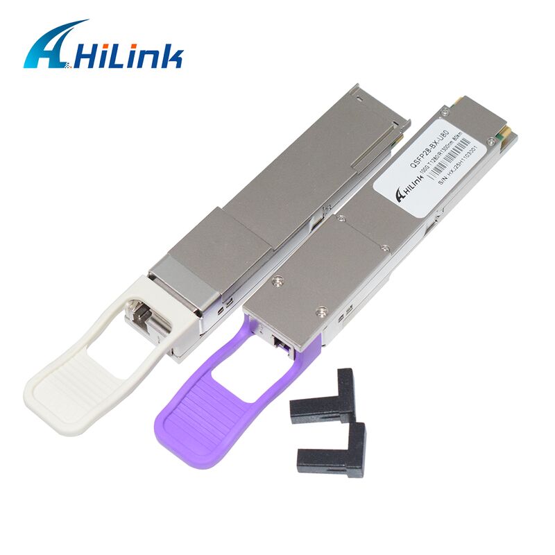 Hilink QSFP28-BX-U80/D80 100Gb/s BIDI optisches Transceiver-Modul mit 80 km Reichweite für 100G Ethernet