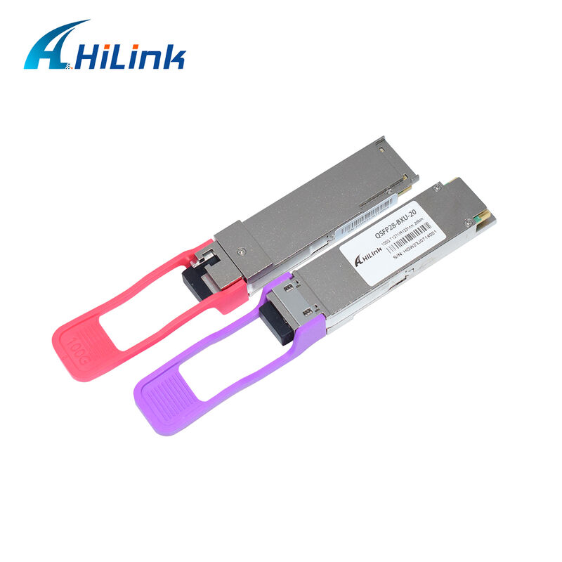 Hilink HL-QSFP28-100G-UD-20 100Gb/s 20km QSFP28 BIDI LR1 optisches Transceiver-Modul mit Hot-Pluggable LC-Anschluss