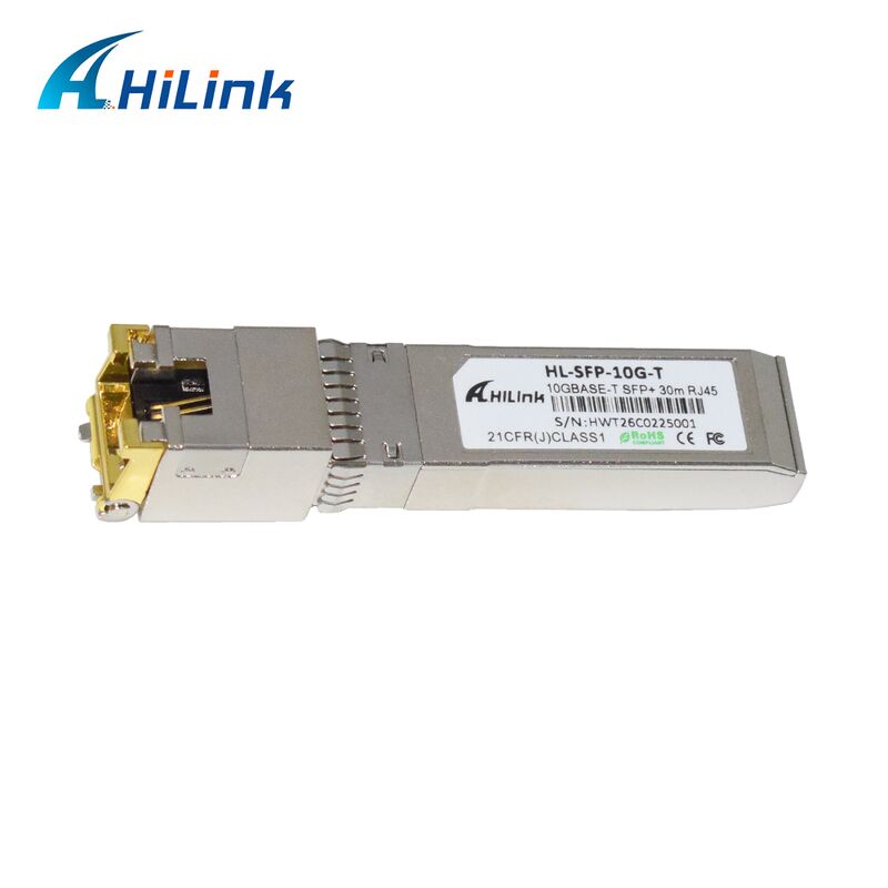 Hilink 10G Datenrate SFP+ Transceiver mit 30M/80M Abstand und RoHS-konformem Kupfermodul 10GBASE-T