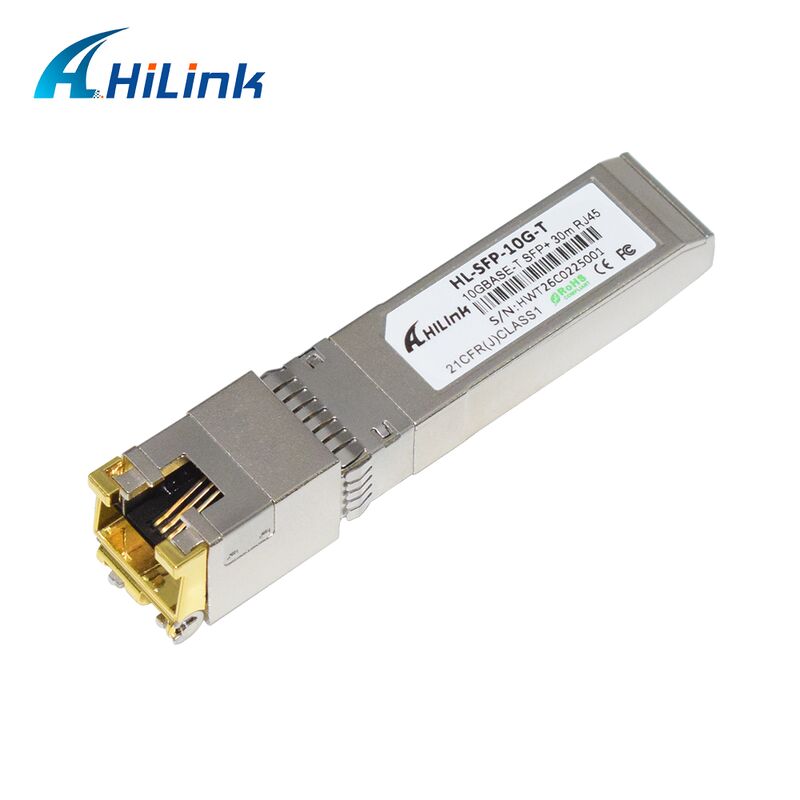 Hilink 10G Datenrate SFP+ Transceiver mit 30M/80M Abstand und RoHS-konformem Kupfermodul 10GBASE-T