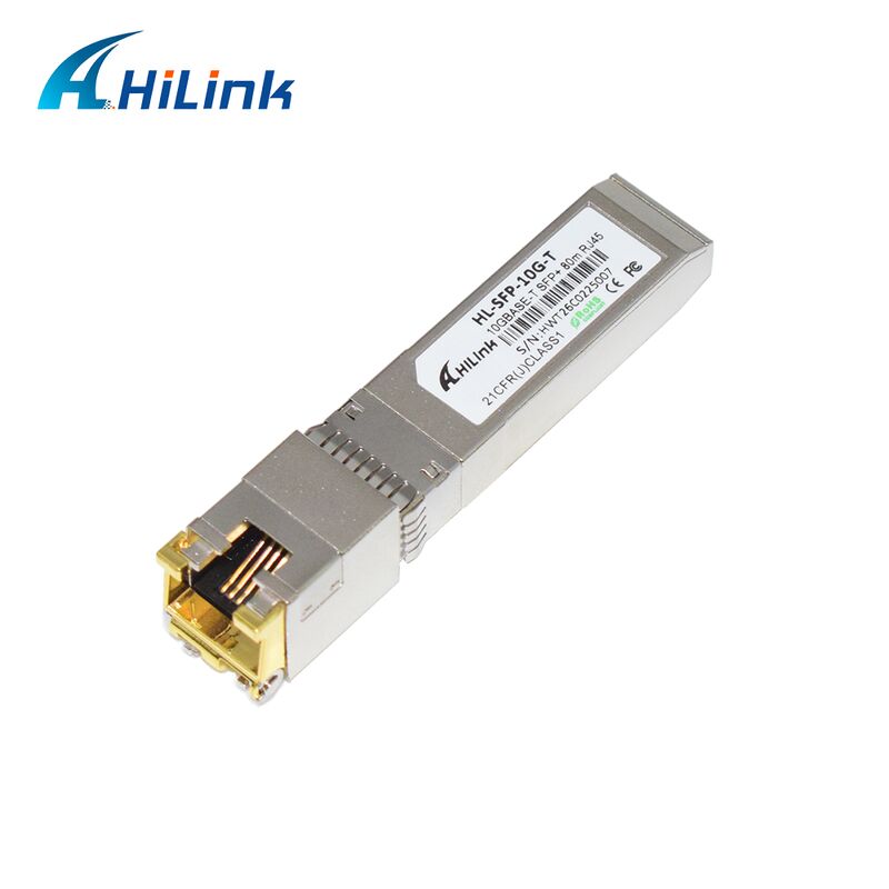 Hilink 10G Datenrate SFP+ Transceiver mit 30M/80M Abstand und RoHS-konformem Kupfermodul 10GBASE-T