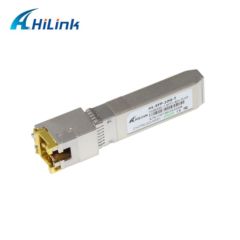 Hilink 10G Datenrate SFP+ Transceiver mit 30M/80M Abstand und RoHS-konformem Kupfermodul 10GBASE-T