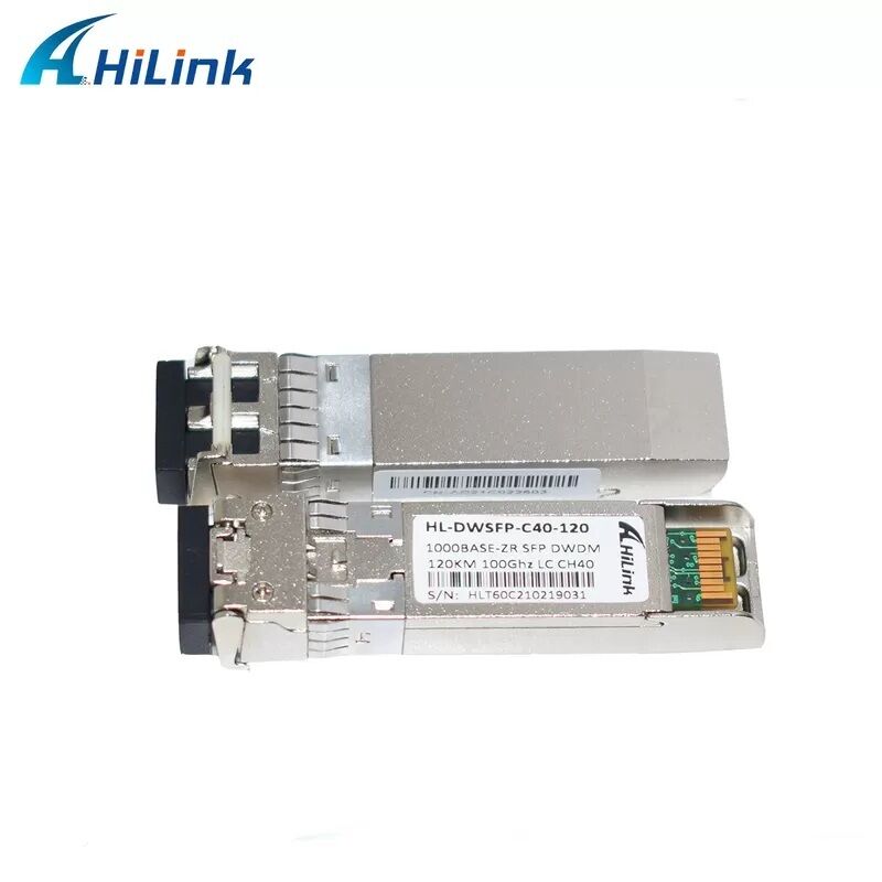 Hilink Kompatible 1.25G DWDM SFP Optical Transceiver mit Duplex LC Connector für eine Entfernung von 40 km/80 km/120 km/160 km