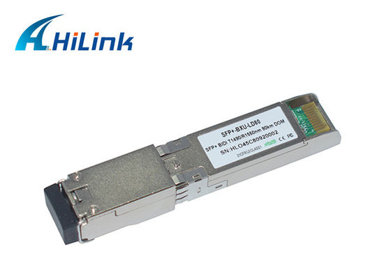 Simplex- LC-Verbindungsstück Verdrahtungshandbuch-Faser Optik-10G BIDI SFP+ 80Km 1490/1550nm DDM